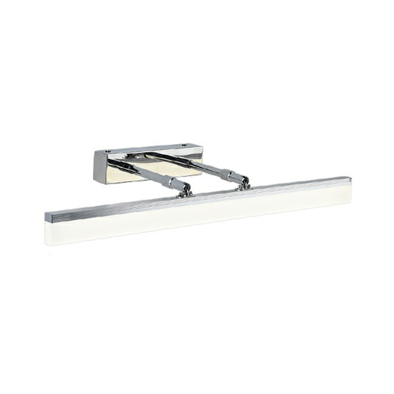 Modern Minimalist Style Rectangular Wall Mounted Mirror Front Acrylic Vanity Lighting Fixtures for Bathroom