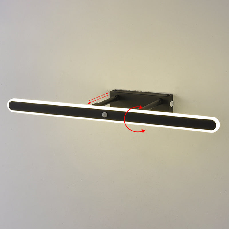 Style minimaliste moderne Améliorations d'éclairage de vanité de vanité rationalisée Idées d'éclairage de vanité acrylique pour salle de bain