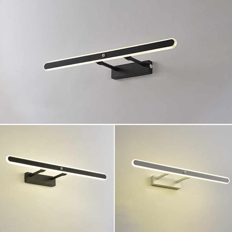 Style minimaliste moderne Améliorations d'éclairage de vanité de vanité rationalisée Idées d'éclairage de vanité acrylique pour salle de bain