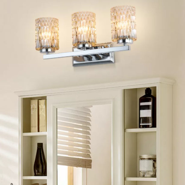 Lampe à vanité cylindrique à 3 légers