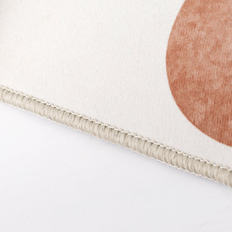 Apricot Tone Modern Indoor Rug Polyester Abstractic Print Carpet Easy Care Rug for Home Decoration