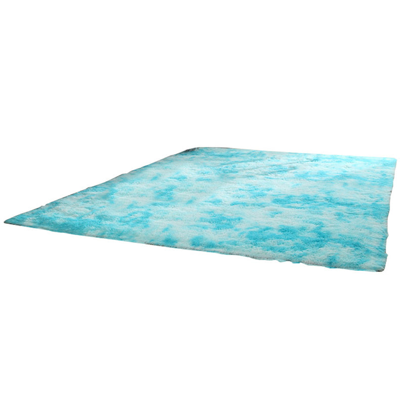 Trendy Modern Tie-dyed Indoor Rug Comfort Shag Rectangle Rug Polyester Stain Resistant Carpet for Living Room