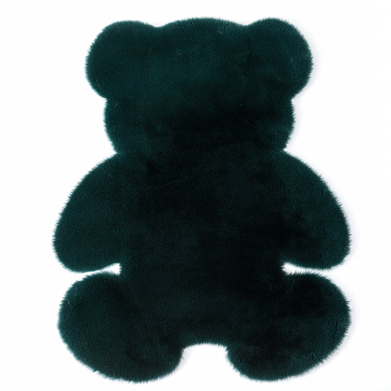 Lovely Bear shaped Area Rug Stylish Solid Shag Polypropylene Indoor Carpet Easy Care Friendly Washable Rug for Bedroom