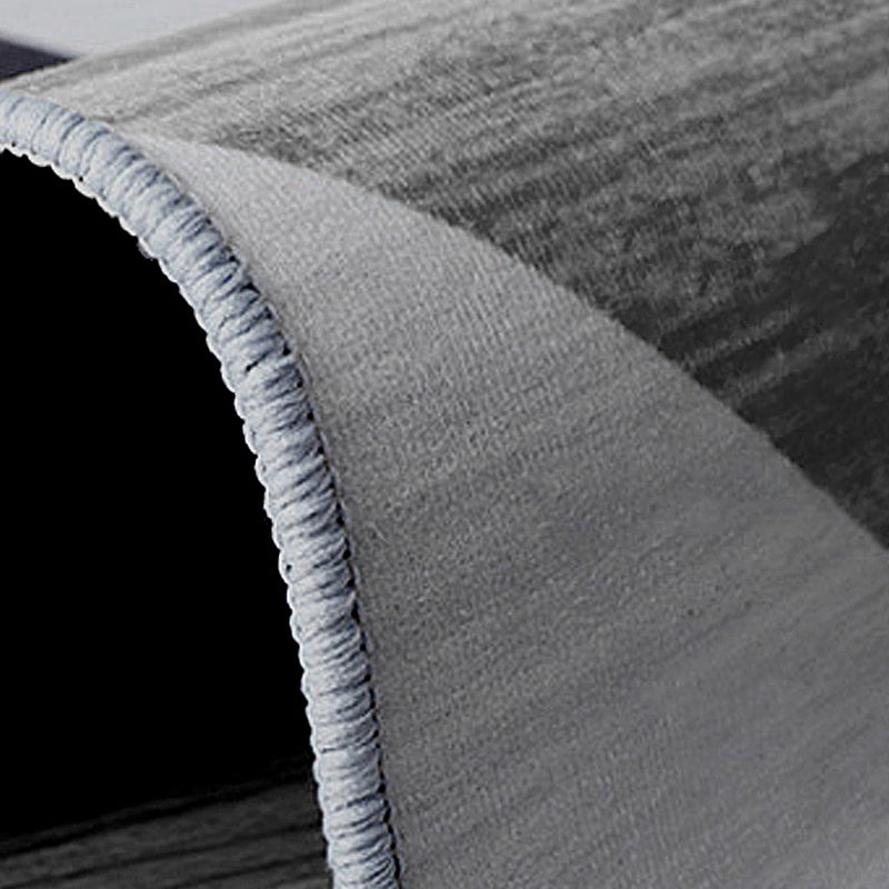 Simple Grey Tone Modern Rug Polyester Geometric Pattern Area Rug Non-Slip Backing Carpet for Living Room