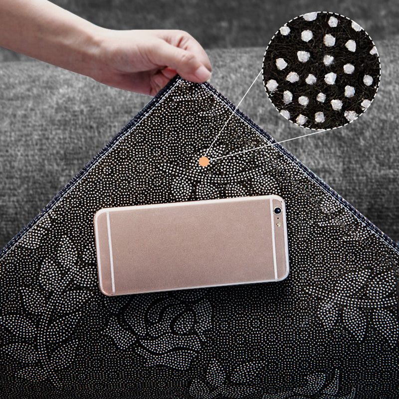 Simple Grey Tone Modern Rug Polyester Geometric Pattern Area Rug Non-Slip Backing Carpet for Living Room