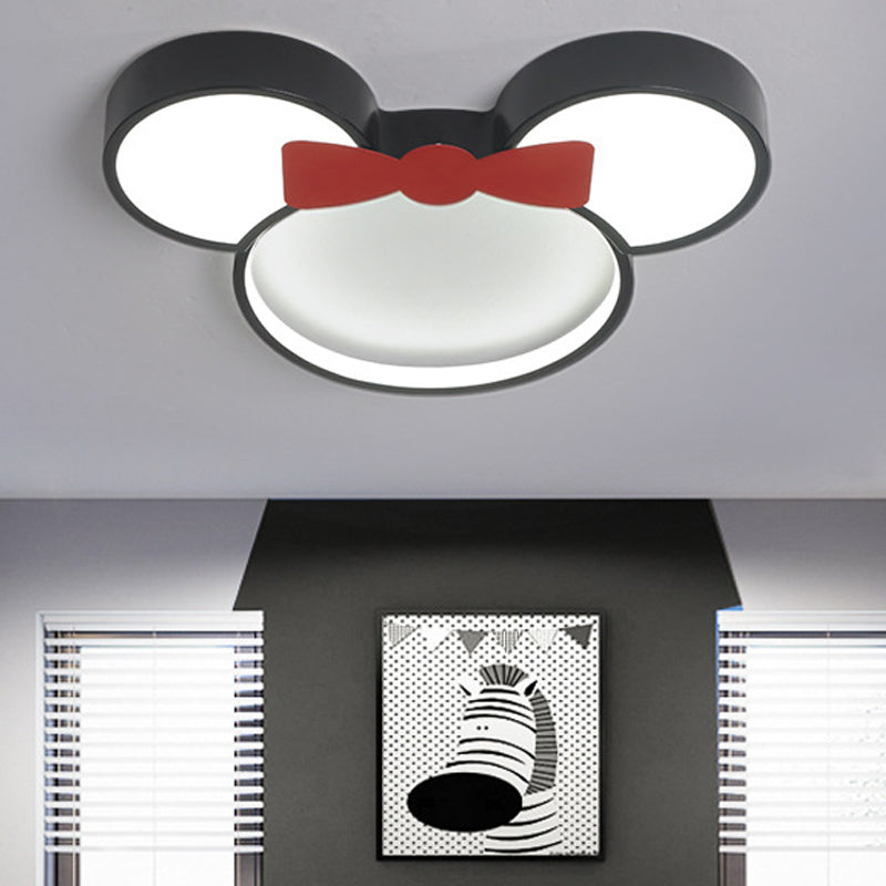 Plafonnier LED en acrylique avec souris de dessin animé, design moderne et Simple, luminaire décoratif de plafond, en noir, pour chambre d'enfant