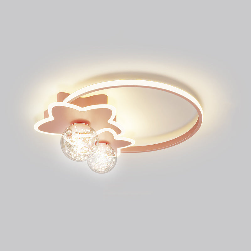 Style contemporain DEL Metal LED Flush Light Fixture Star Ceiling Flush Mount for Bedroom