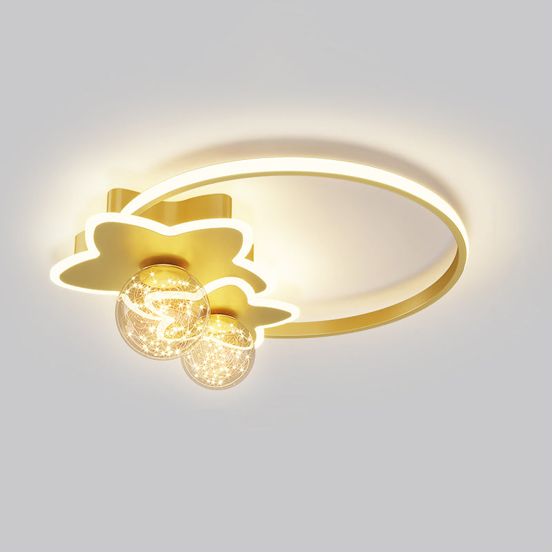 Style contemporain DEL Metal LED Flush Light Fixture Star Ceiling Flush Mount for Bedroom