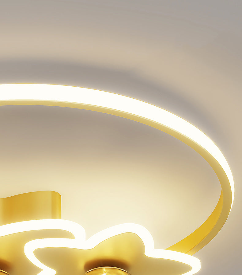 Style contemporain DEL Metal LED Flush Light Fixture Star Ceiling Flush Mount for Bedroom