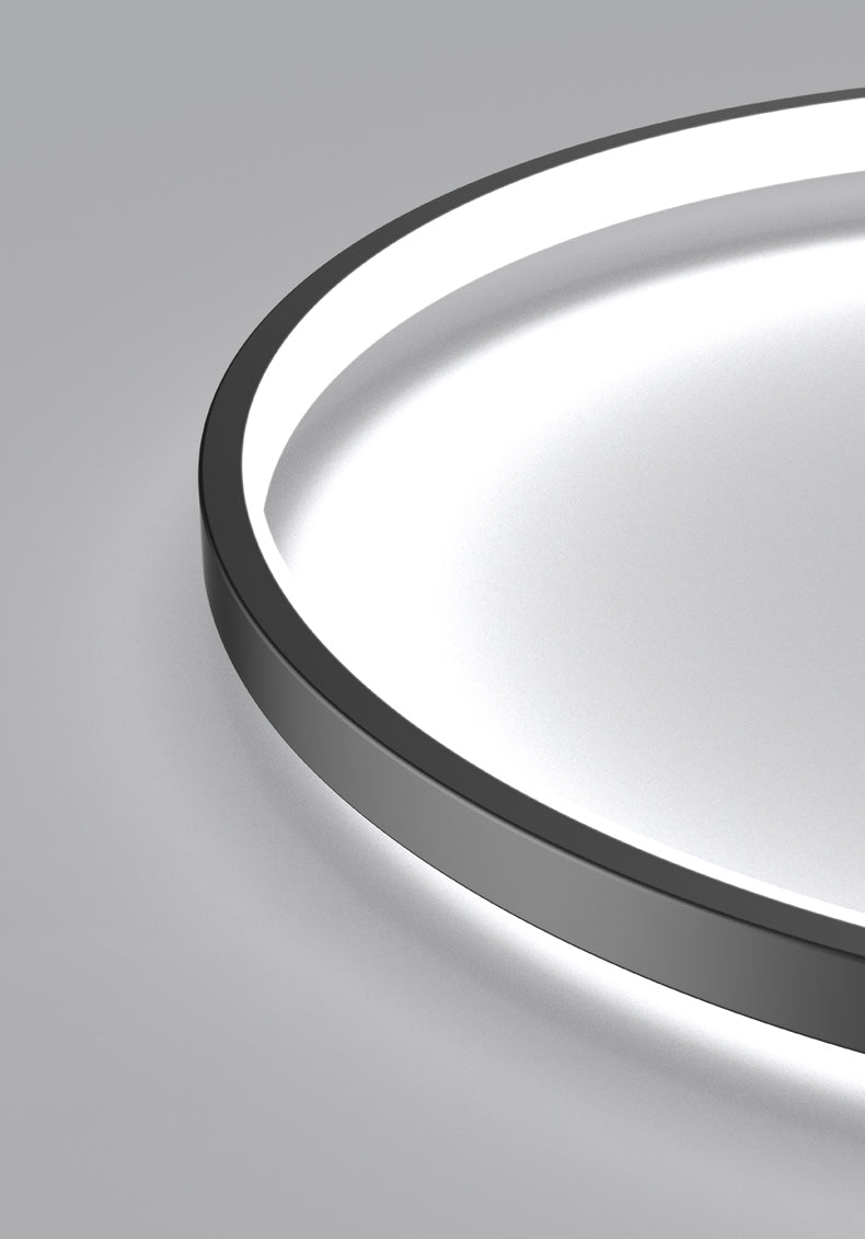 Black Metal Circulaire Flush Mount Light 3-Light LED Ceiling Light Fixture for Living Room