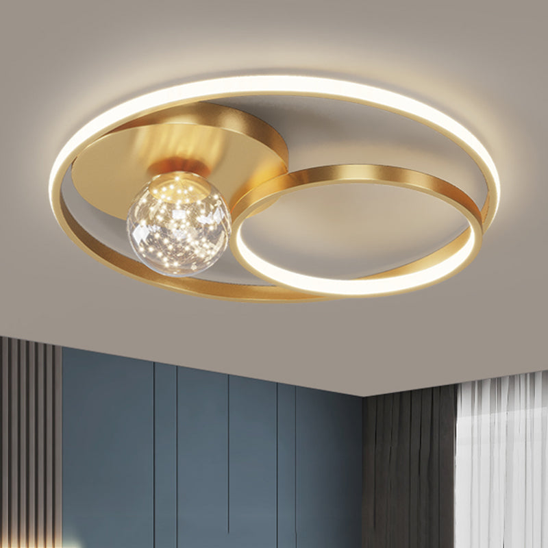 Rond métal LED encastré lampe unique chambre nouveau luminaire encastré moderne