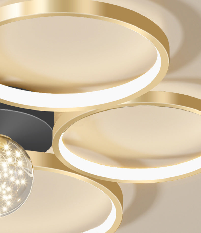 Nieuwe Moderne LED Metalen Flush Licht 1-Licht Zwart Flush Mount Plafond Licht voor Woonkamer