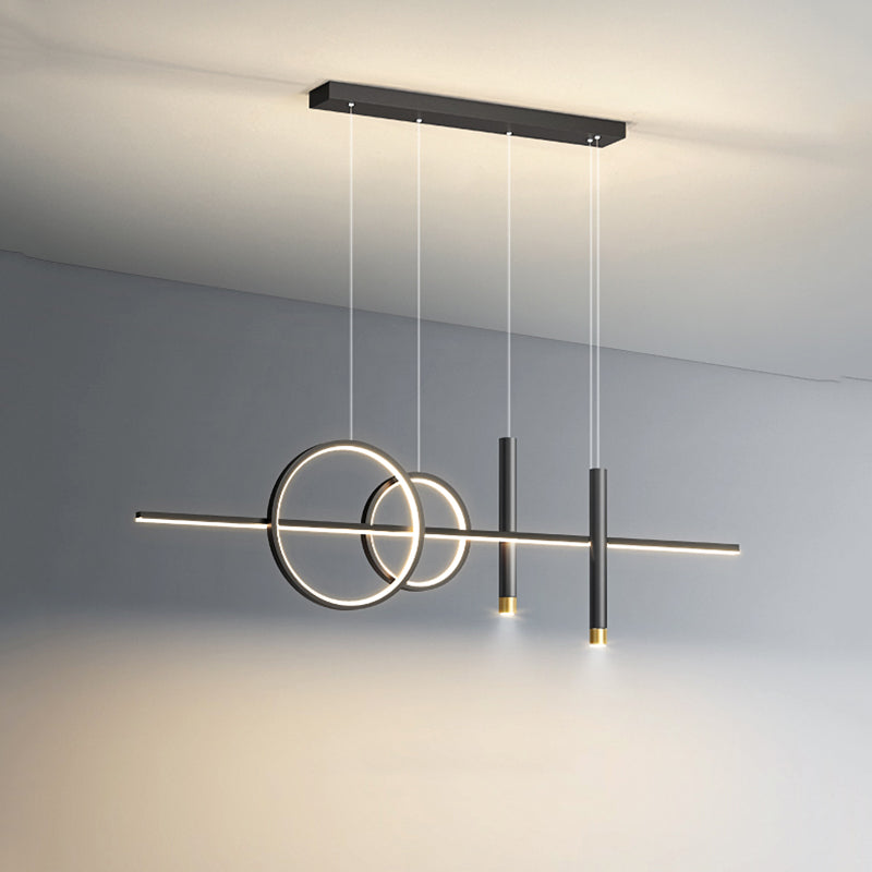 Moderno lampadario lineare LED LED LIGHT LIMA ALLIMINA