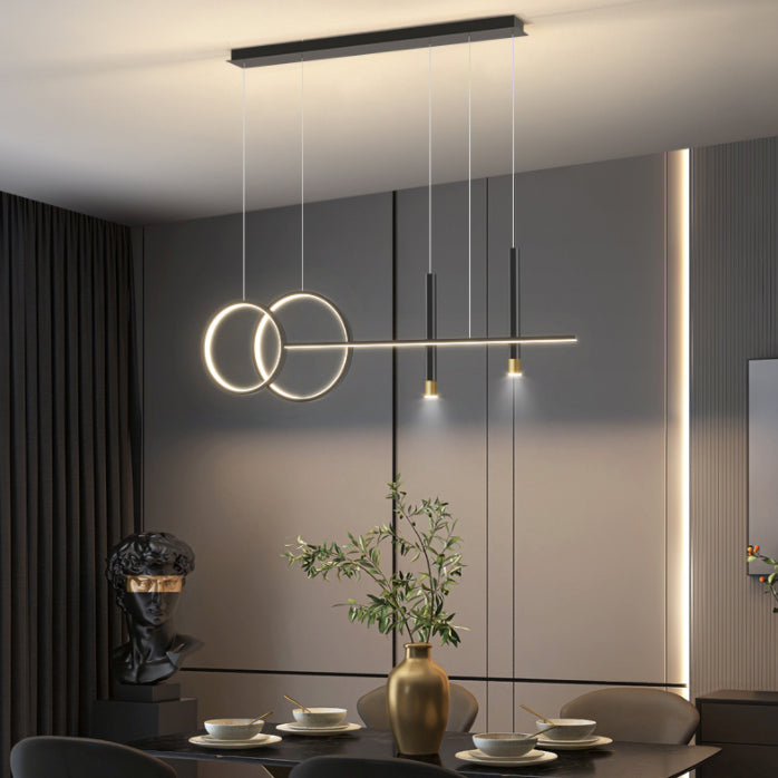 Moderno lampadario lineare LED LED LIGHT LIMA ALLIMINA