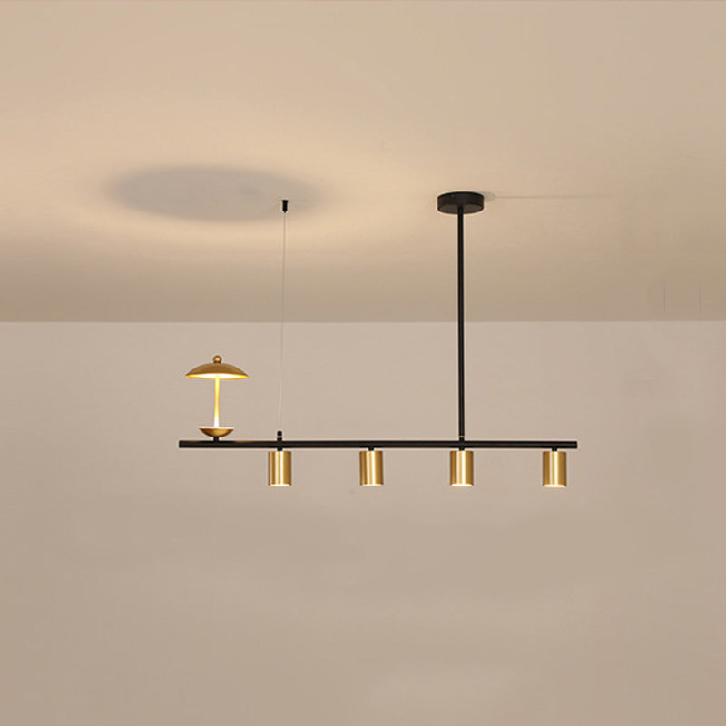 Lámpara de lámpara lineal moderna lámpara de lámpara múltiple iluminación de sala de vestíbulo