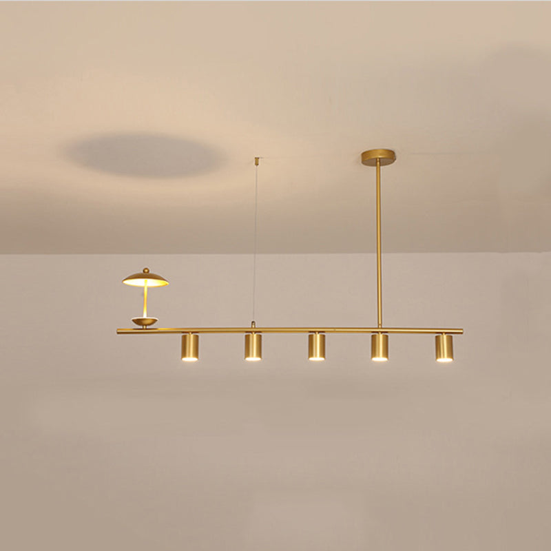 Lámpara de lámpara lineal moderna lámpara de lámpara múltiple iluminación de sala de vestíbulo