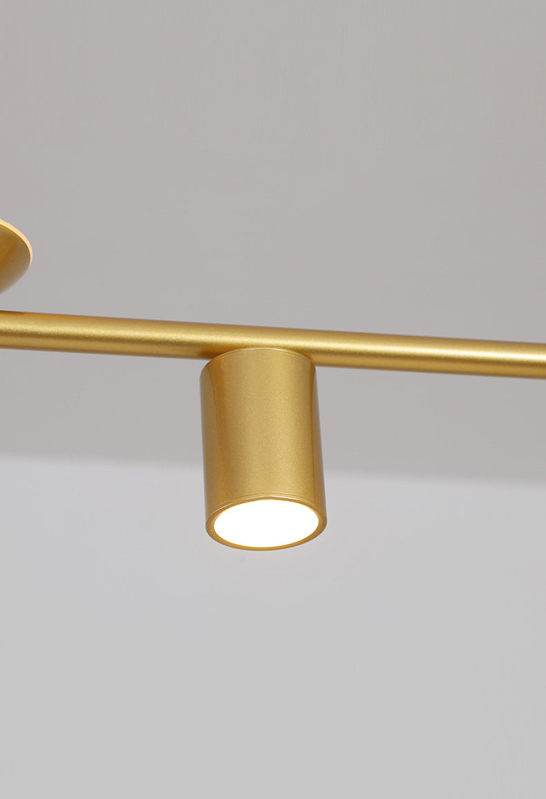 Lámpara de lámpara lineal moderna lámpara de lámpara múltiple iluminación de sala de vestíbulo