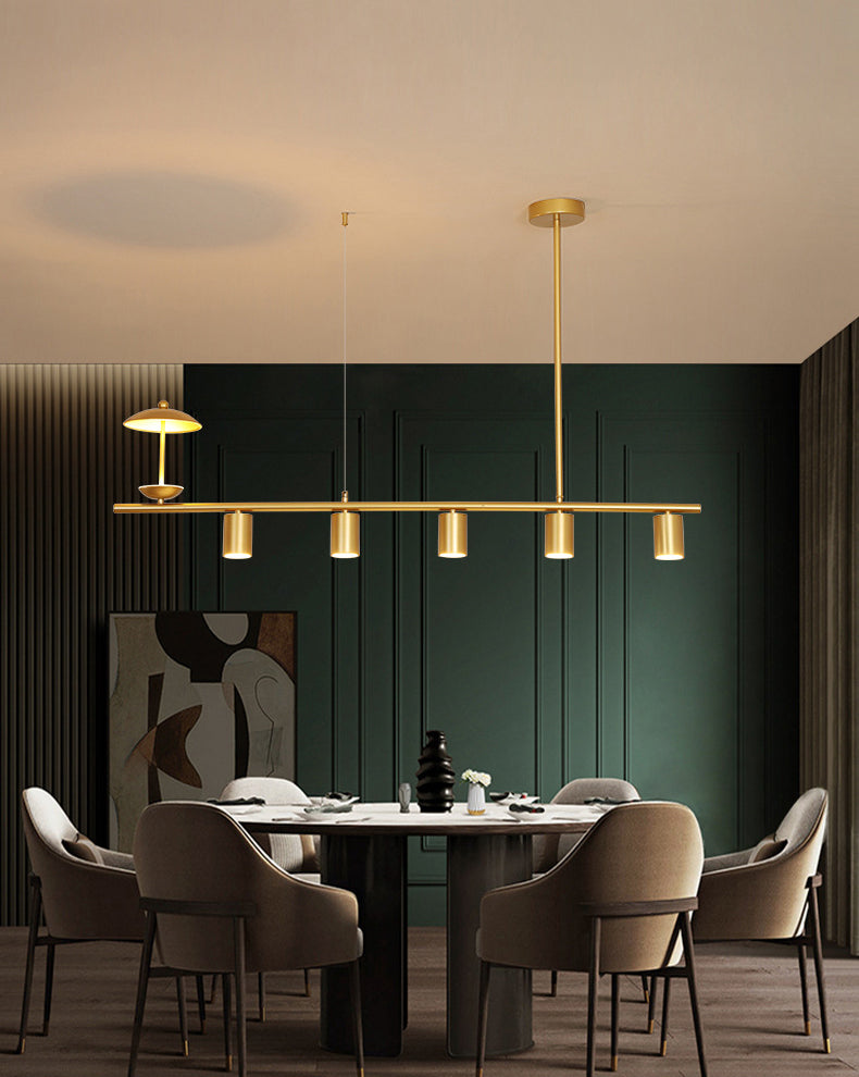 Lámpara de lámpara lineal moderna lámpara de lámpara múltiple iluminación de sala de vestíbulo