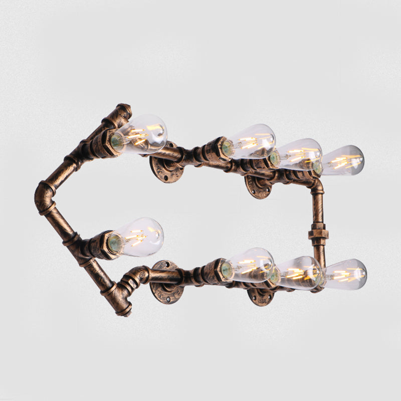 Industrial Loft Vintage Conduit Wall Light Sconces Wrought Iron Wall Mounted Light for Bar