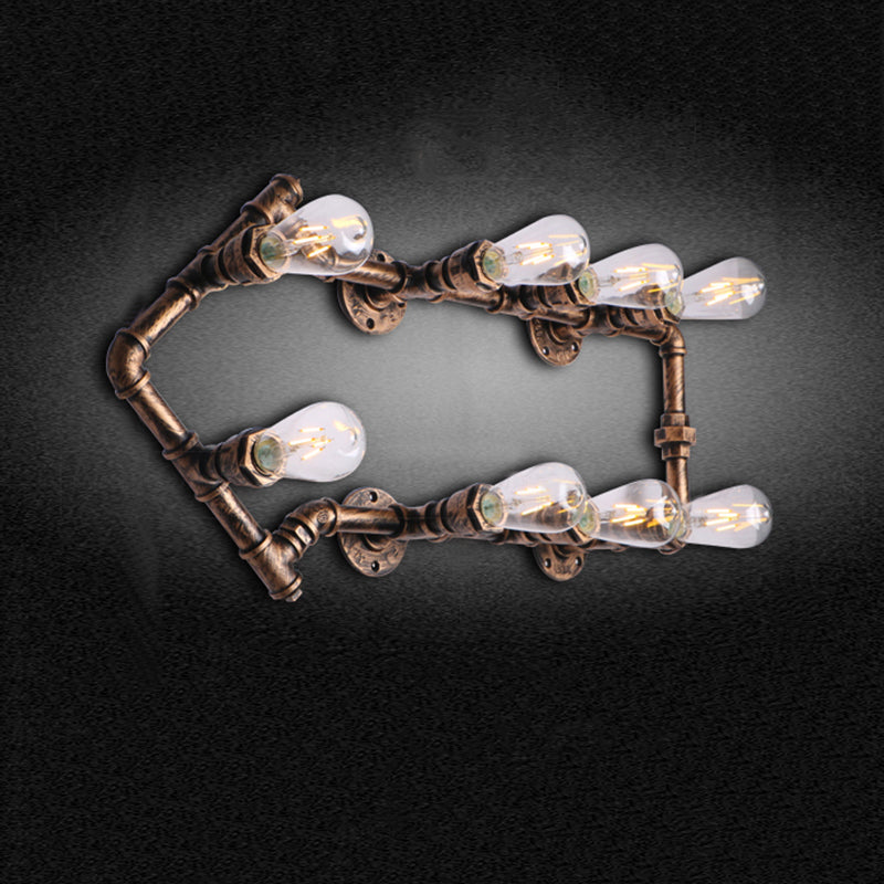 Industrial Loft Vintage Conduit Wall Light Sconces Wrought Iron Wall Mounted Light for Bar