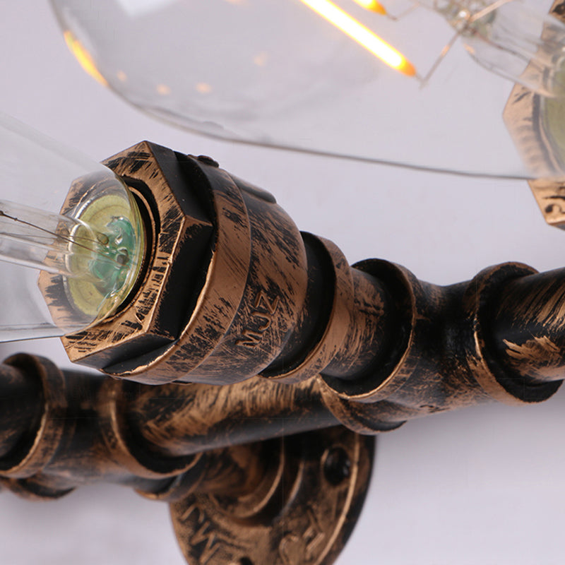 Industrial Loft Vintage Conduit Wall Light Sconces Wrought Iron Wall Mounted Light for Bar