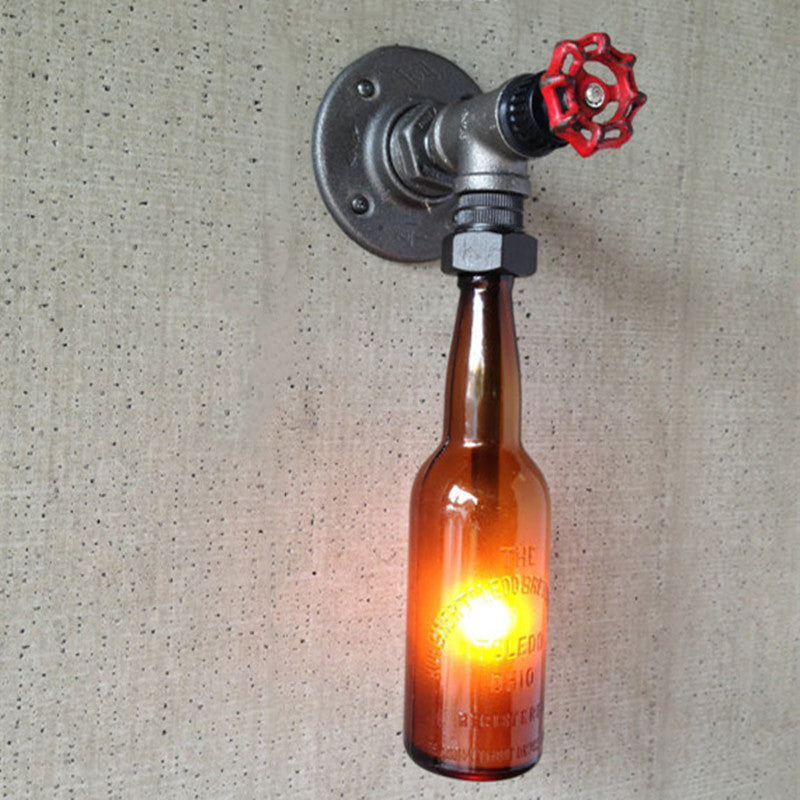 Schwarzer industrieller Stilleuchte Schmiedeeisen Wandlampe Lampenlampe für Bar