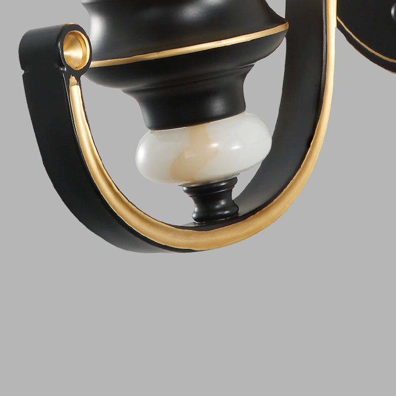 Semplicità vintage Bell Bell Vanity Lights Sconce Milk Glass Wall Monte Flaching per bagno