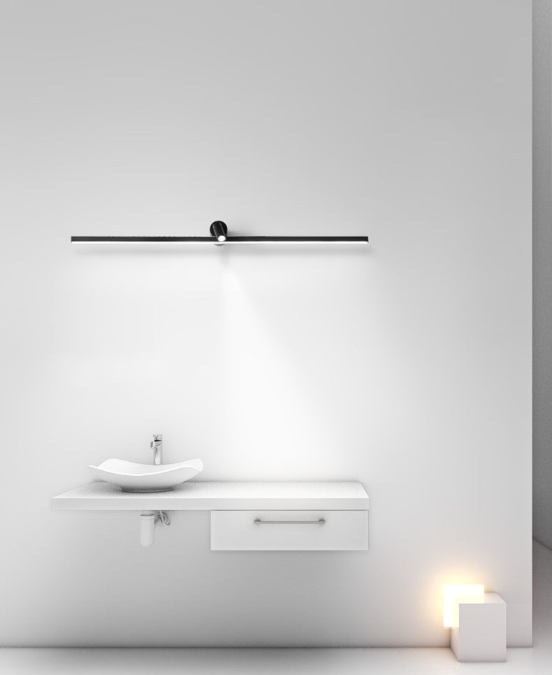 Metal Linear Vanity Lighting Simplicity LED Wall Sconce with Spotlight for Bathroom