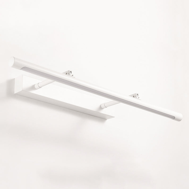 Extendable Tube Vanity Light Fixture Simplicity Metal Bathroom LED Wall Sconce in White