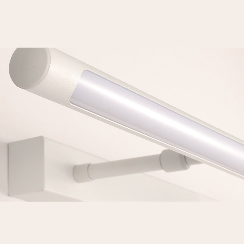 Extendable Tube Vanity Light Fixture Simplicity Metal Bathroom LED Wall Sconce in White