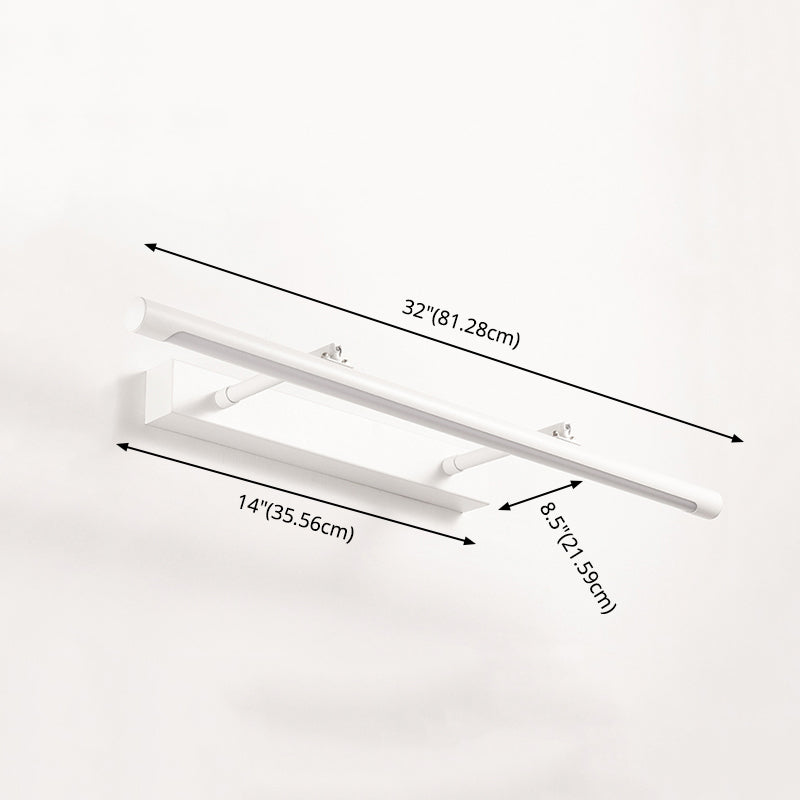 Extendable Tube Vanity Light Fixture Simplicity Metal Bathroom LED Wall Sconce in White