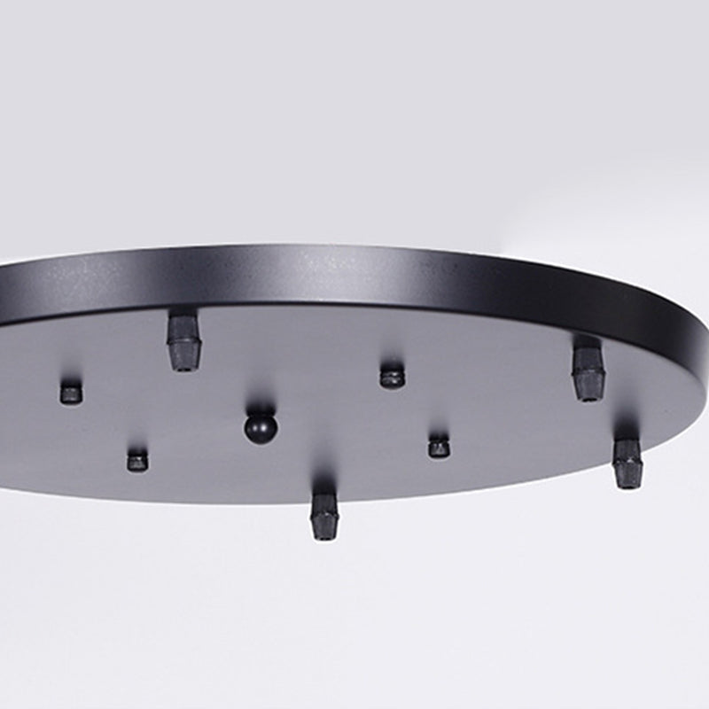 Cilindrische gesuspendeerde verlichtingsarmatuur Minimalistische kristallen trappenhangend plafondlicht in zwart