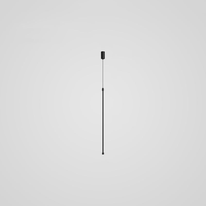 Modern Minimalist Style Linear Hanging Pendant Lights Copper Suspended Lighting Fixture