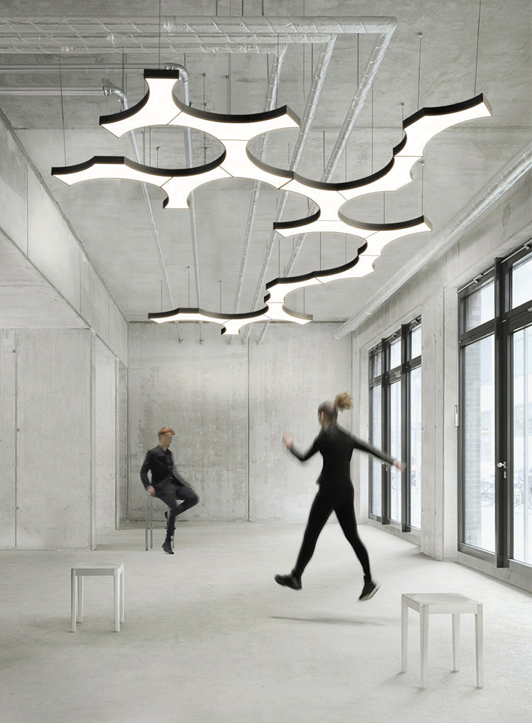 Hedendaagse metaal LED Hanglamp Lampbreuk 1 Lichte geometrische hangende plafondlicht voor kantoor