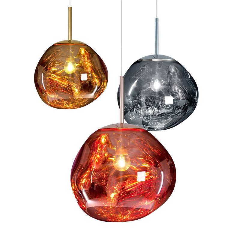 1 pendentif en verre léger Lilaires de plafond orbe moderne suspendus suspendus pour bar