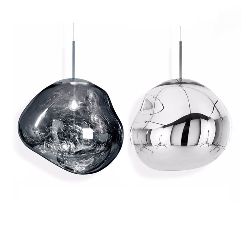 1 pendentif en verre léger Lilaires de plafond orbe moderne suspendus suspendus pour bar