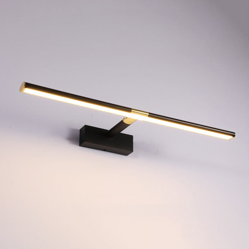 Simplicité Mirror de vanité allongée lumineuses luminaires muraux acryliques pour salle de bain