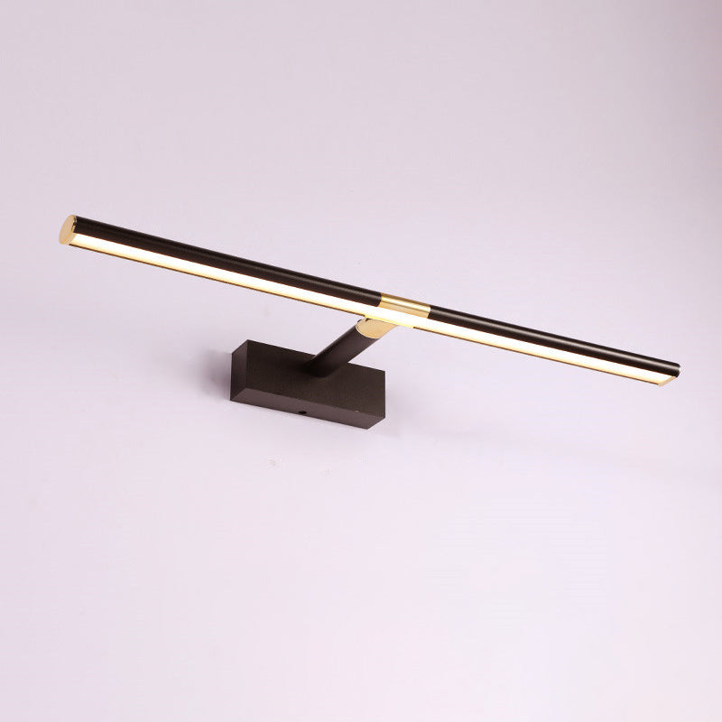 Simplicité Mirror de vanité allongée lumineuses luminaires muraux acryliques pour salle de bain