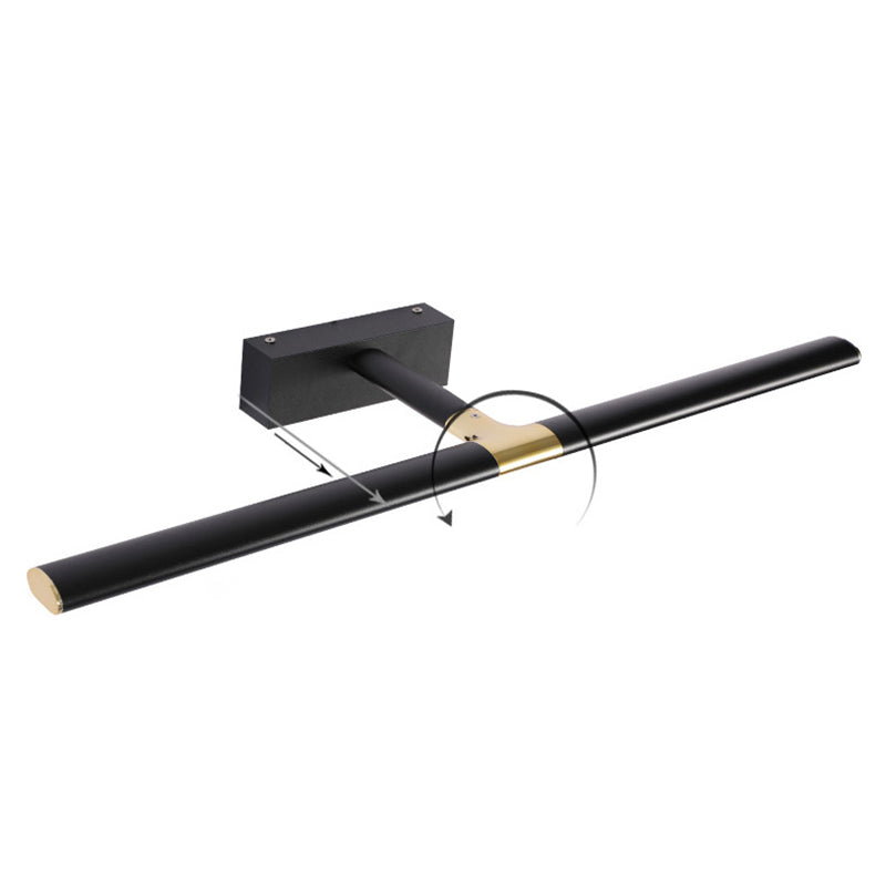 Simplicité Mirror de vanité allongée lumineuses luminaires muraux acryliques pour salle de bain