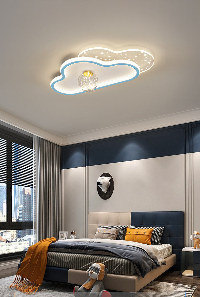 Plafonnier LED en métal de style contemporain, luminaire de plafond en forme de nuage, pour chambre à coucher