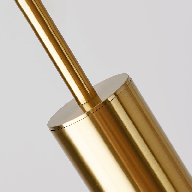 Modern Luxury Cylindrical Pendant Light Aluminium Indoor Hanging Light with Clear Acrylic Shade