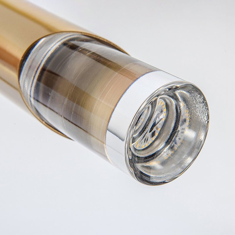 Cylindrical Acrylic LED Hanging Light in Modern Simplicity Wrought Iron Pendant Light for Bedroom