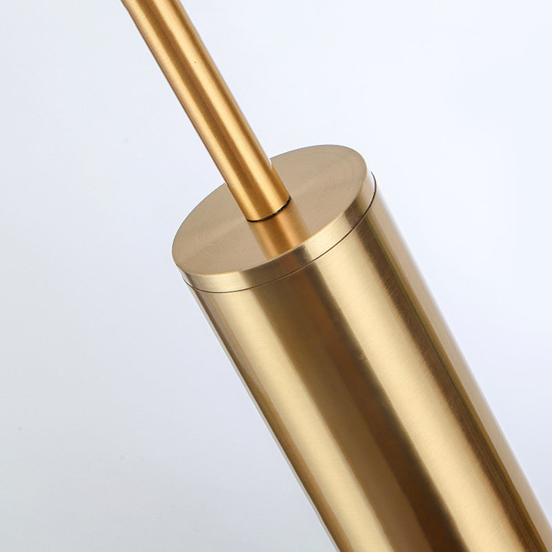 Cylindrical Acrylic LED Hanging Light in Modern Simplicity Wrought Iron Pendant Light for Bedroom