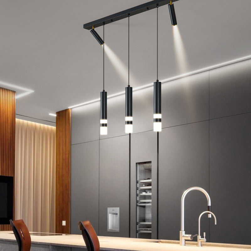 Lampada cilindrica isola semplicità stile in metallo a led isola illuminazione