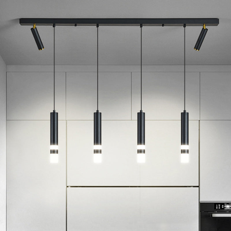 Lampada cilindrica isola semplicità stile in metallo a led isola illuminazione