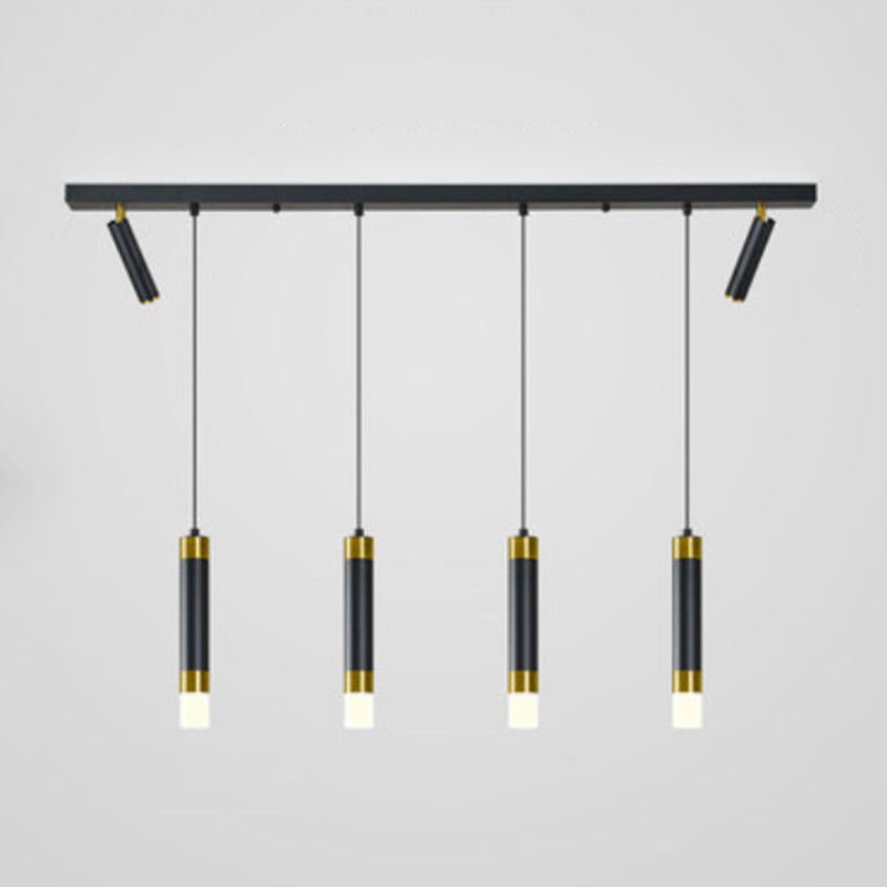 Lampada cilindrica isola semplicità stile in metallo a led isola illuminazione