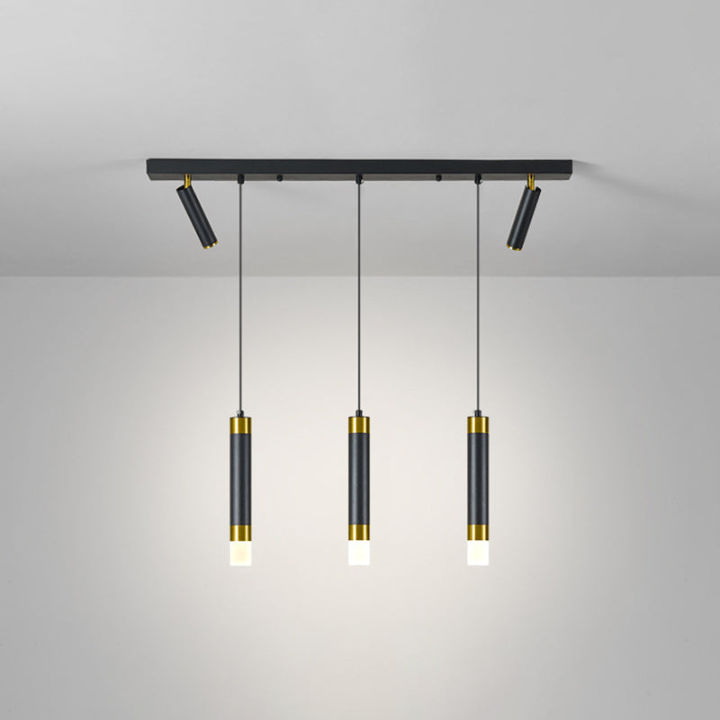 Lampada cilindrica isola semplicità stile in metallo a led isola illuminazione