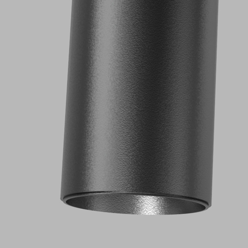 Cone Shaped Chandelier Lighting Fixture Simple Metal LED Dinning Room Island Pendant in Black