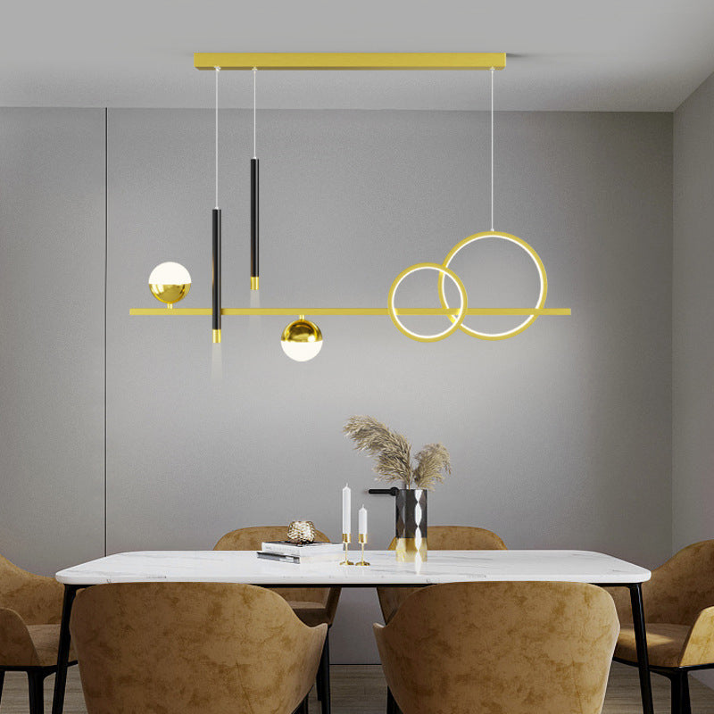 2-Spotlight Linear Island Pendant LED New Modern Ceiling Pendant Light for Dining Room