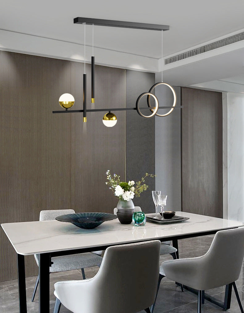 Lineair eilandhanger met 2-plekken LED Nieuw modern plafond hanglampje voor eetkamer